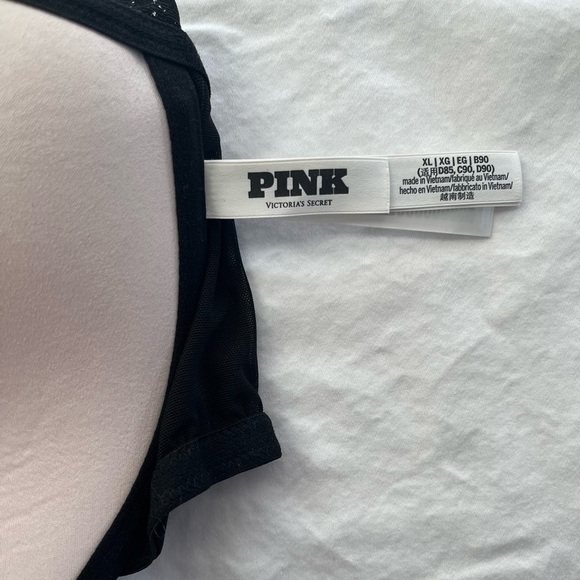 NWOT Victoria's Secret PINK Black Push-Up Bralette - Picture 3 of 3
